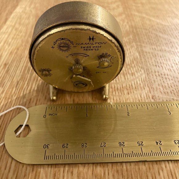 Vintage | Hamilton Swiss Made Eight Days 7 jewels clock with case - Picture 8 of 12